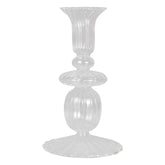 Small Clear Glass Dinner Candle Holder